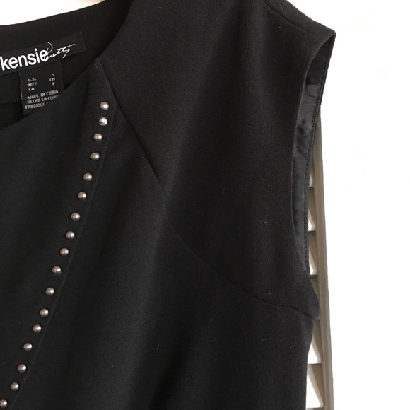 Women’s Kensie Pretty Black with Studed Dress/SZ S - Picture 2 of 7